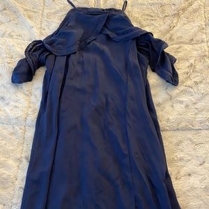 Dee Elle Ruffle Mini Dress in Navy